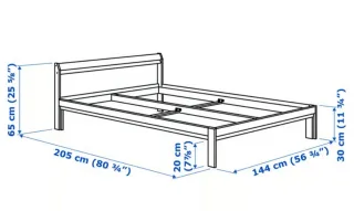 Estructura Cama Pino IKEA 140x200