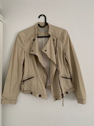 Chaqueta Zara Basic Beige Mujer