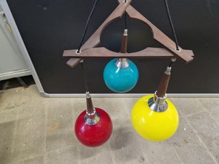 Lampadario a sospensione in vetro di Murano '60