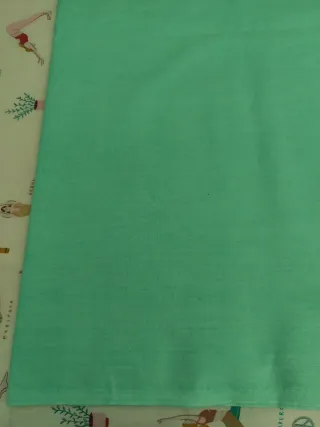 Retal tela verde agua