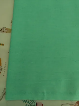 Retal tela verde agua