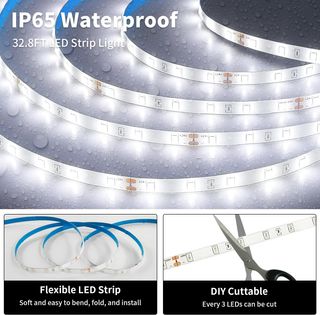 iNextStation 24V Tiras LED Blanco Frío, 10M Luces