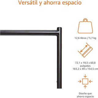 Amazon Basics – Perchero para ropa, 1,8 x 1,5 m, n