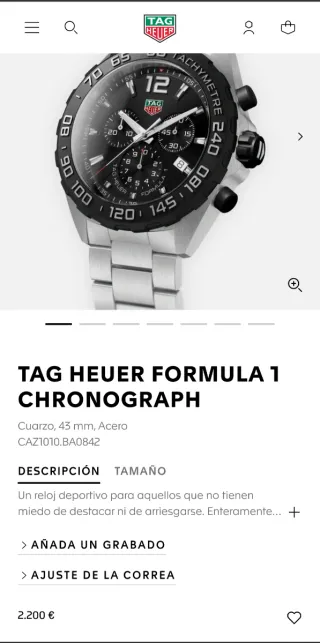 NUEVO A ESTRENAR!! Reloj lujo TAG Heuer Fórmula 1