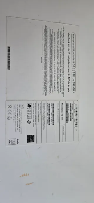 MacBook Air 15 M2 256GB Gris Espacial