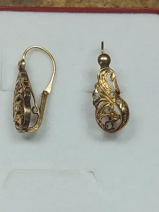 Pendientes Vintage Oro 750mm
