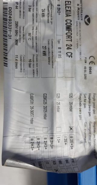 Recambios Chaffoteaux Elexia Comfort 24 CF