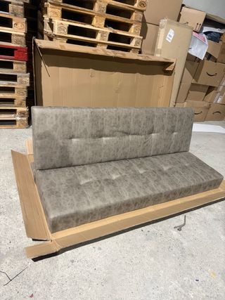 Sofá Cama Clic Clac Gris 3 Plazas Nuevo