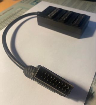 Adaptador Euroconector Scart 1 Macho 3 Hembra
