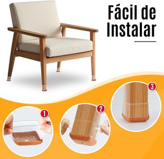 OCONDA 24 Piezas Protector Patas Sillas Cuadradas,