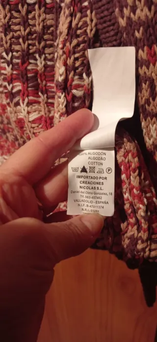 Chaleco largo tejido con cenefas