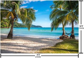 Fondo de fotografía de playa de verano tropical, h