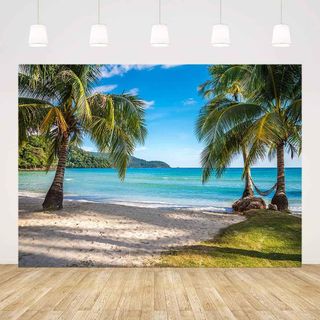 Fondo de fotografía de playa de verano tropical, h