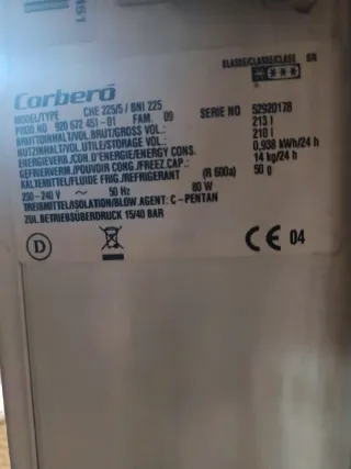 Congelador horizontal