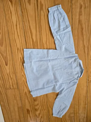 Blusa Petit Bateau xadrez azul