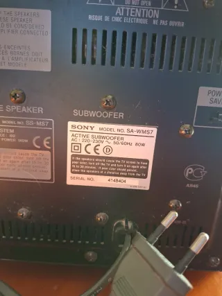 Subwoofer Sony Plata