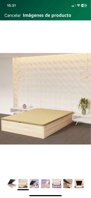 Canapé abatible madera y metal