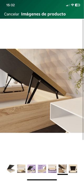 Canapé abatible madera y metal