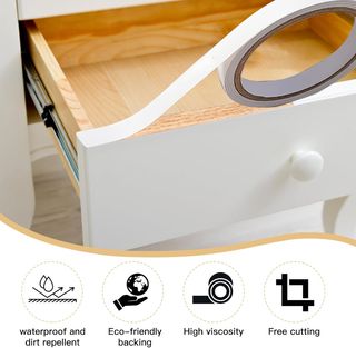 Cinta de melamina de 18 mm x 10 m, color blanco, a