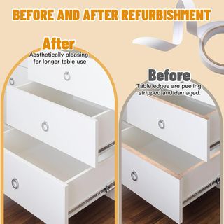 Cinta de melamina de 18 mm x 10 m, color blanco, a