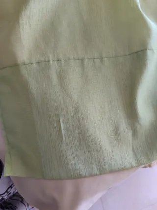 2 Visillos verdes de tela