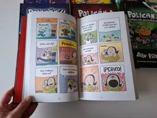 Lote 7 libros Polican. Dav Pilkey.
