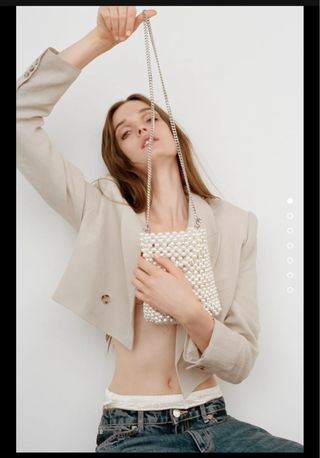 Bolso mini saca perlas de Zara