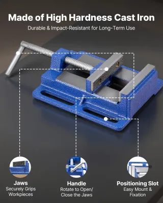 Morsa Trapano a Colonna Larghezza Ganasce 101 mm