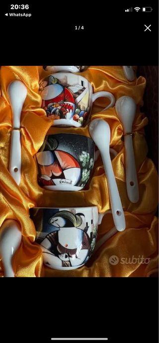 Servizio Tazzine Caffè Aldo Lanciano Ceramica