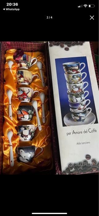 Servizio Tazzine Caffè Aldo Lanciano Ceramica