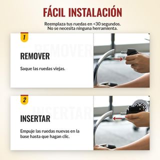 HOLKIE Ruedas Silla Oficina Set de 5 Ruedas para M