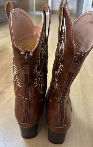 Botines marrones poli piel talla 39 nuevos