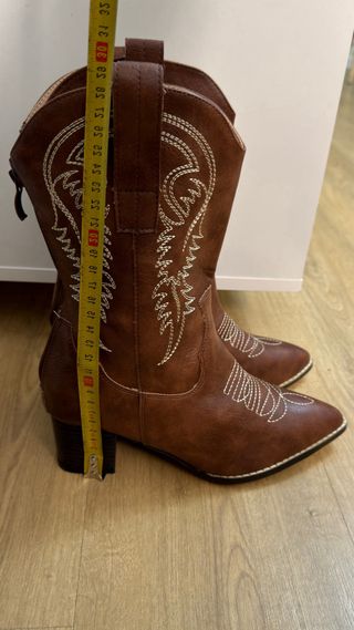 Botines marrones poli piel talla 39 nuevos