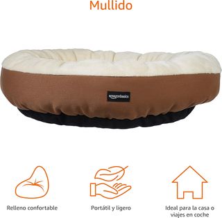 Amazon Basics Cama Redonda para Perro o Gato con P