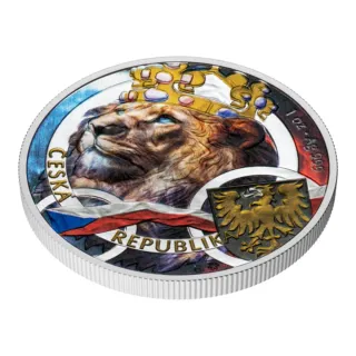 Moneda Plata 1 Oz LEÓN CHECO 2025 999 Niue PROOF