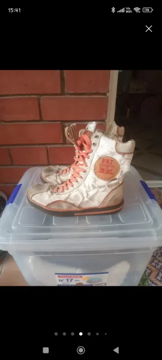 Zapatos FAT blancos y naranjas