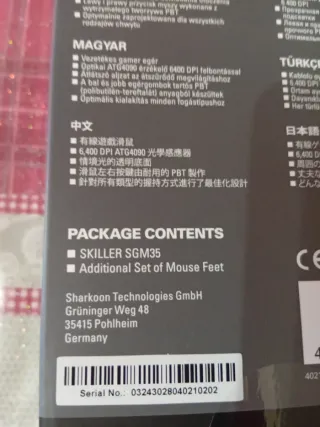 Mouse Gaming Sharkoon SGM35 Skiller