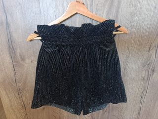Falda fiesta Zara lentejuelas negra