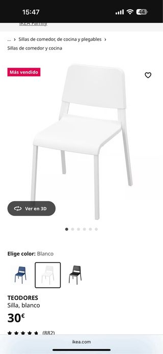 Escritorio y silla de estudio Teodores de IKEA