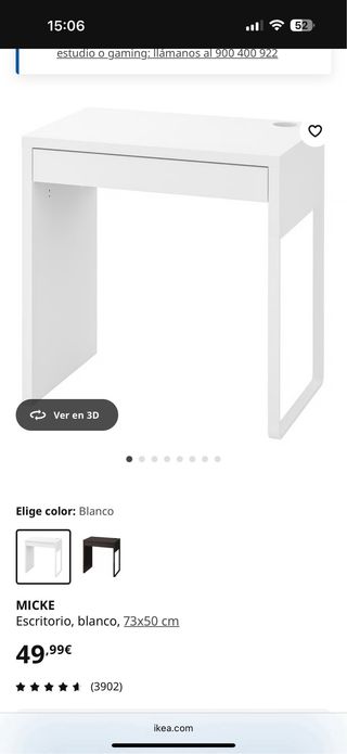 Escritorio y silla de estudio Teodores de IKEA