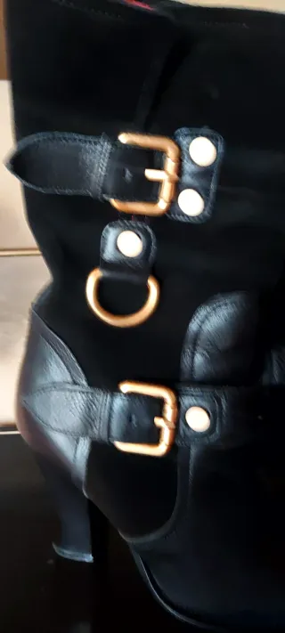 Stivali Paciotti Pelle e Camoscio Neri