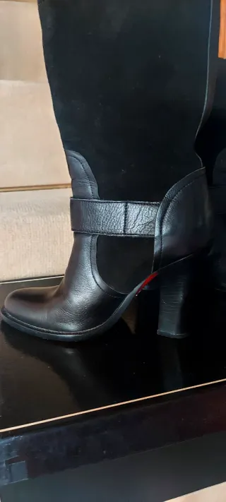 Stivali Paciotti Pelle e Camoscio Neri