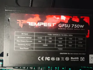 Fuente Alimentación Tempest 750W