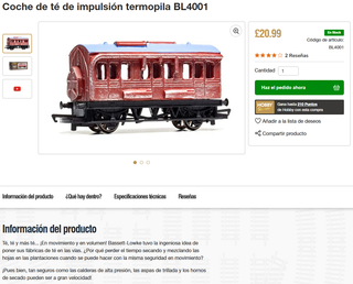 Vagón de té steampunk Bassett-Lowke Hornby 00