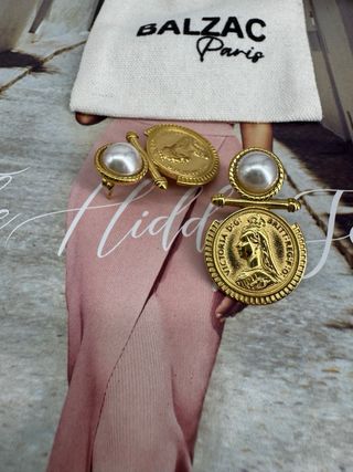 Pendientes BALZAC Paris dorados con perla