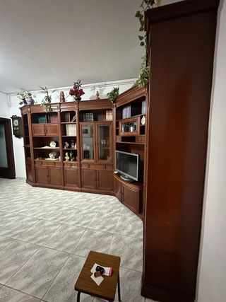 Mueble Comedor Bufet Madera y Cristal