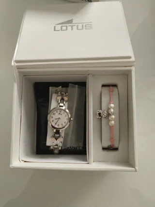 Lotus Reloj y Pulsera Mariposa para niña