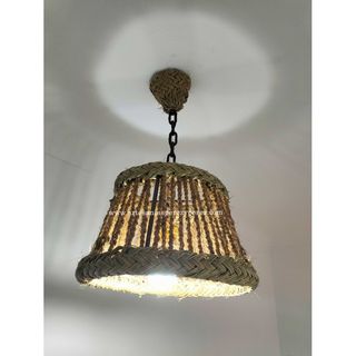 Lámpara cono de esparto y coco natural