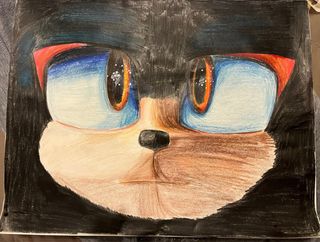 Disegno Shadow Sonic su foglio