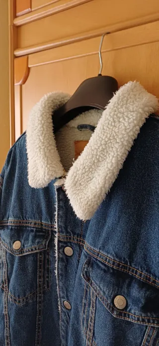 NUEVA Cazadora vaquera azul borreguillo